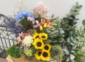 商品撮影で使用するフェイクフラワー